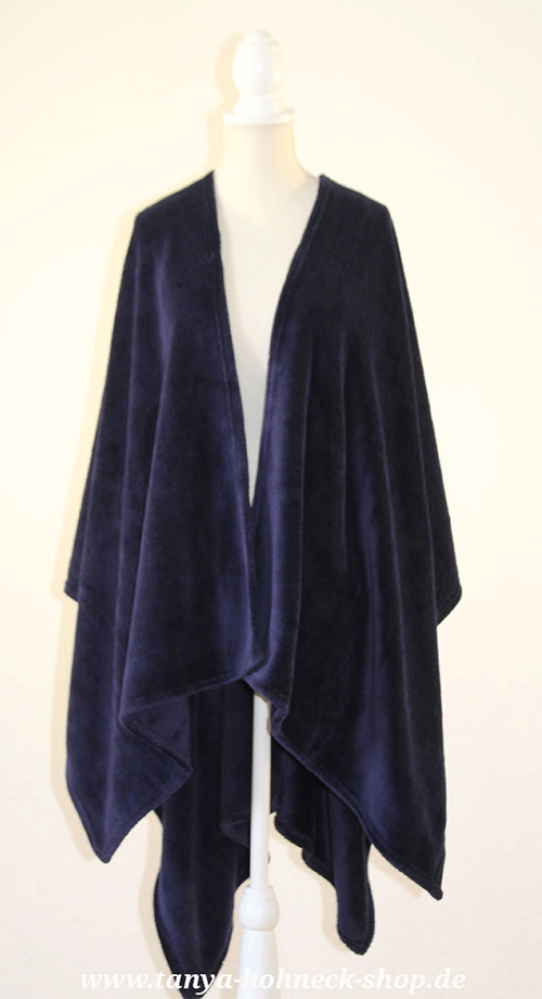 Poncho Cape Damen Fleece leicht & wärmend 100% Polyester