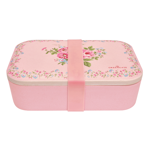 'Marley pale pink' Lunch box Dose by GREENGATE rosa Blumen Bambus