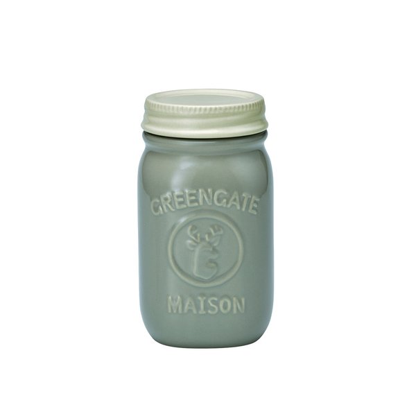'Jar Maison warm grey' Vorratsdose by GREENGATE H 15cm Grau
