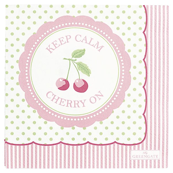 'Cherry berry' Servietten GREENGATE 20 Stück Papier klein Kirsche