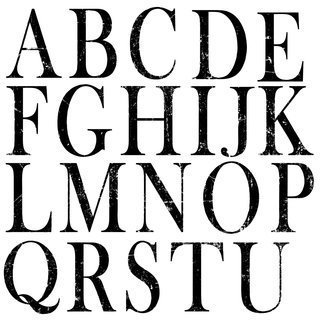 IOD Stamp 'Typesetting' Buchstaben Silikonstempel DEC-STA-TYP