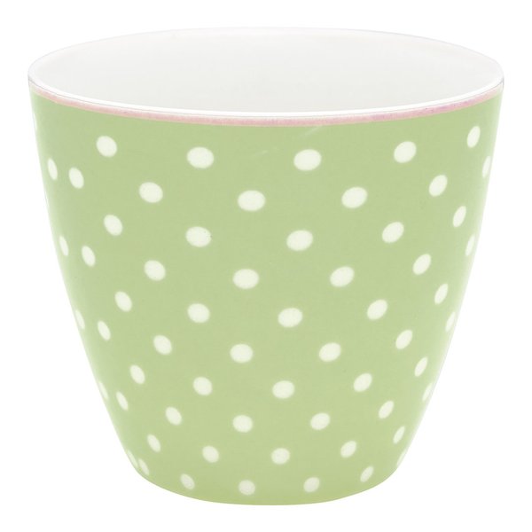 'Spot pale green' Latte cup GREENGATE Kaffeebecher Porzellan Grün
