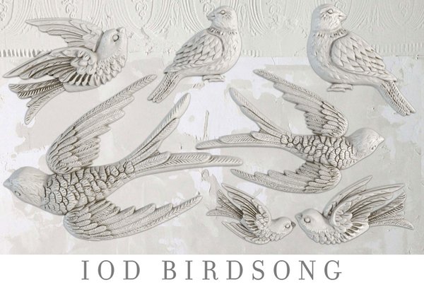 IOD Silikonform 'Birdsong' Vogel Decor Mould DEC-MOU-BIR