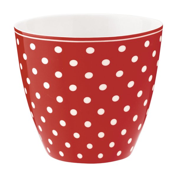 'Spot red' Latte cup GREENGATE Kaffeebecher Porzellan rot/ Punkte