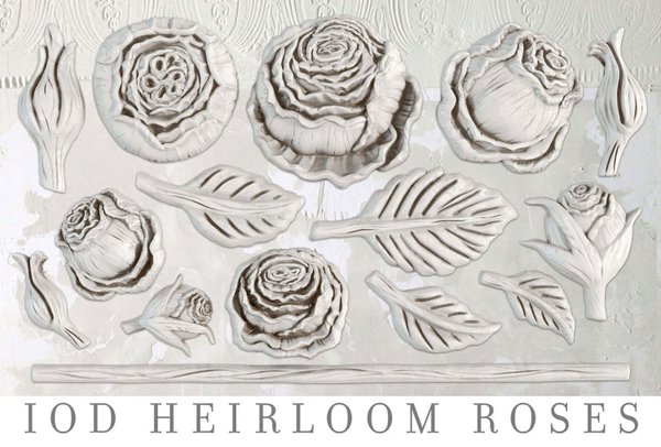 IOD Silikonform 'Heirloom Roses' Rosen Decor Mould DEC-MOU-HEI