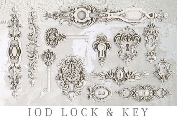 IOD Silikonform 'Lock & Key' Decor Mould Beschläge DEC-MOU-LOC