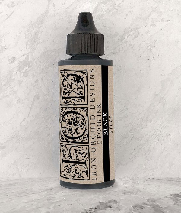 IOD Decor Ink Black Stempelfarbe DEC-INK-BLA Schwarz, 60ml